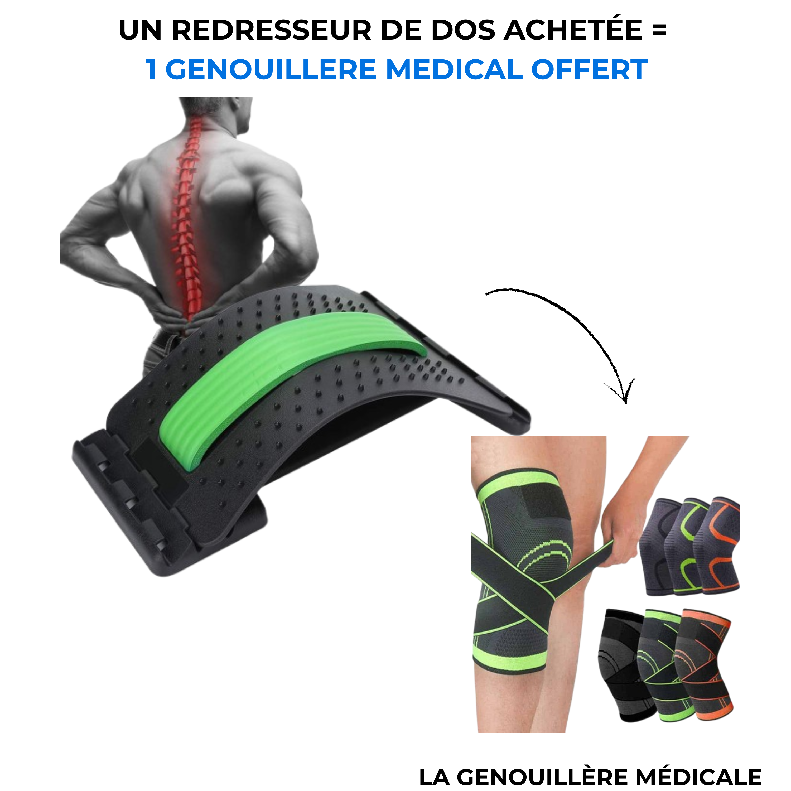 Redresseur de dos CIV + une genouillère medical