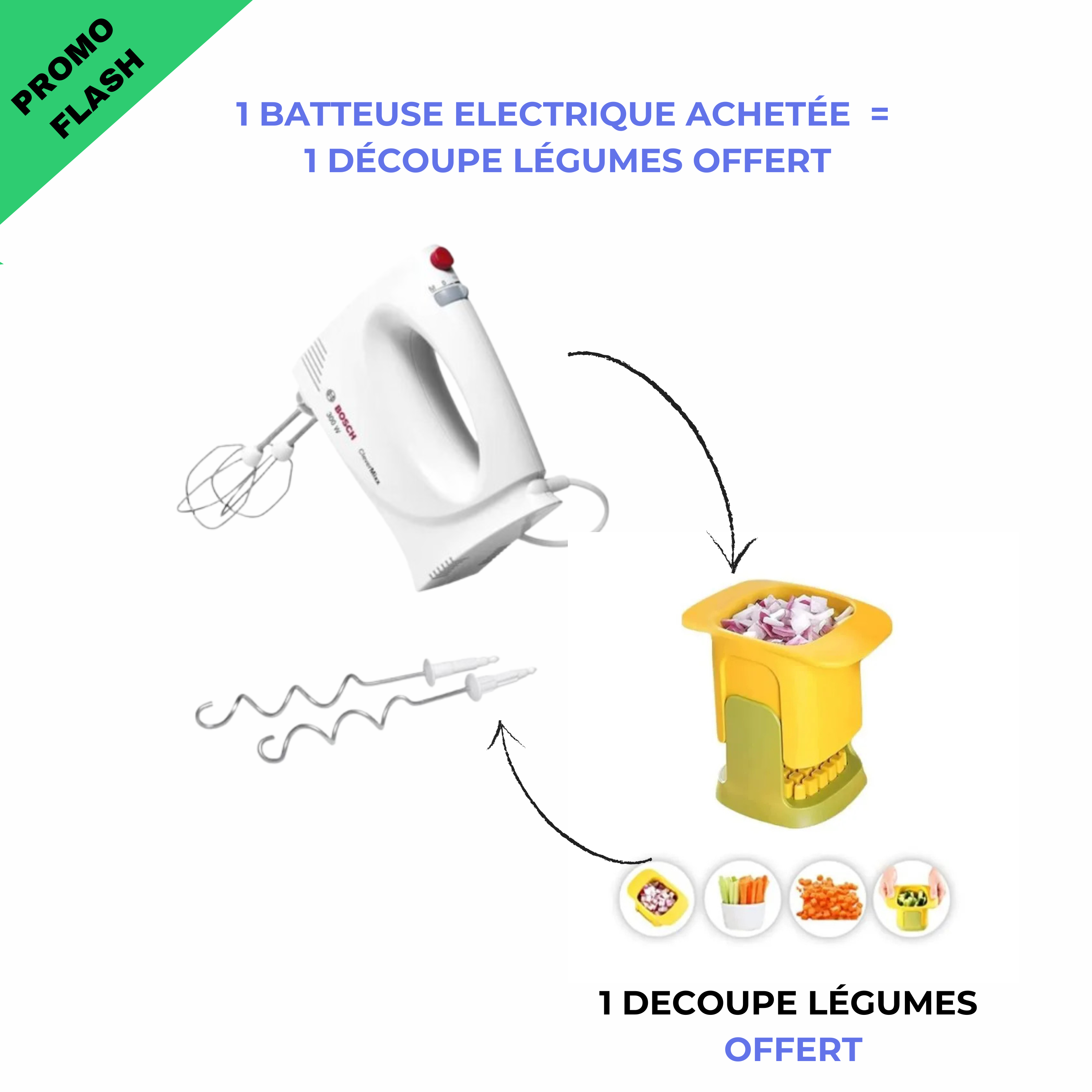 batteuse électrique + découpe legumes