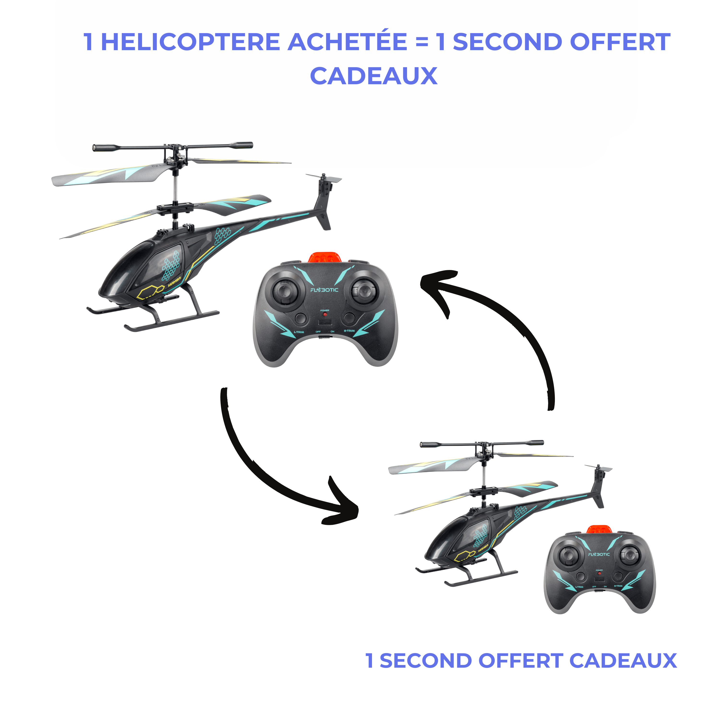 Jouet helicoptere NIG 1 acheté = 1 offert