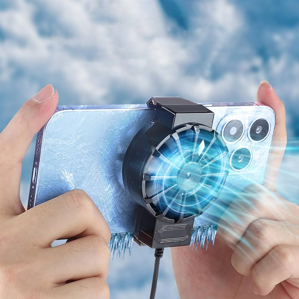 refroidisseur tel + mini torche + support de tel