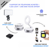 Support téléphone GAB + Led light + mini torche
