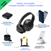 Casque bluetooph + ecouteur powerbank + cable 3 en 1 +powerbank +support tel